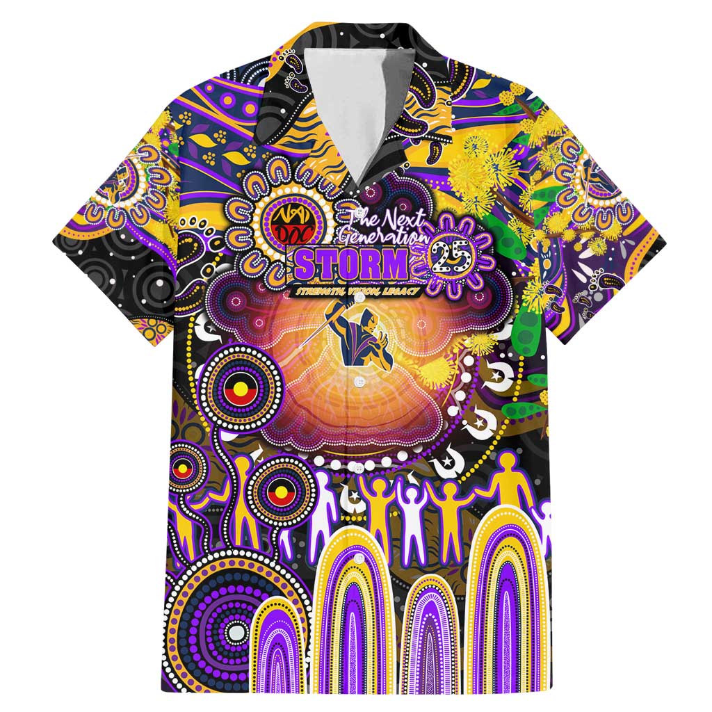 Personalised NAIDOC Week 2025 Storm Rugby Family Matching Mermaid Dress and Hawaiian Shirt Aboriginal Dot Painting