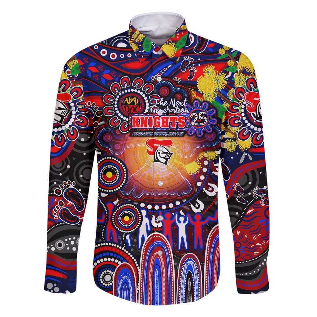 Personalised NAIDOC Week 2025 Knights Rugby Family Matching Mermaid Dress and Hawaiian Shirt Aboriginal Dot Painting