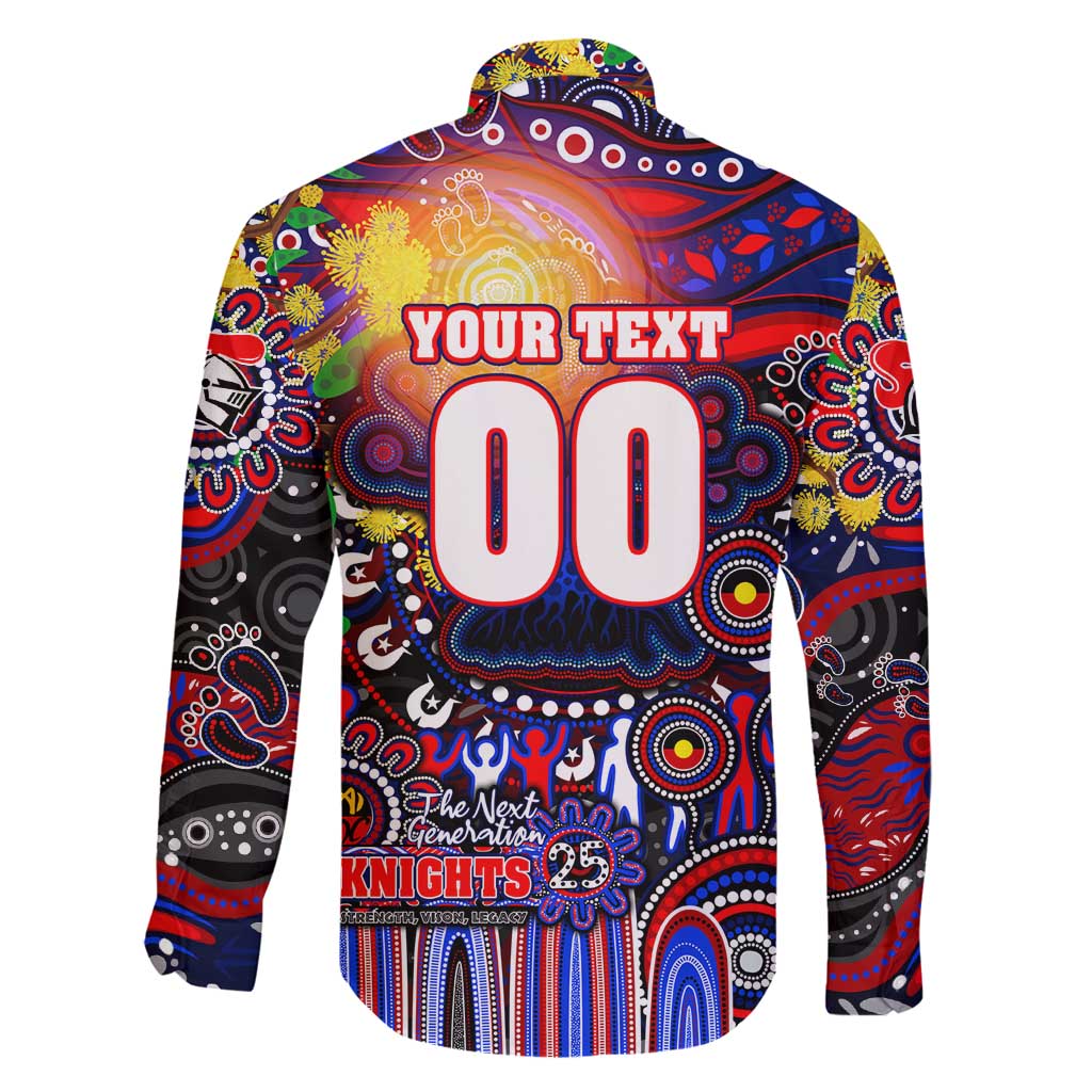 Personalised NAIDOC Week 2025 Knights Rugby Family Matching Summer Maxi Dress and Hawaiian Shirt Aboriginal Dot Painting