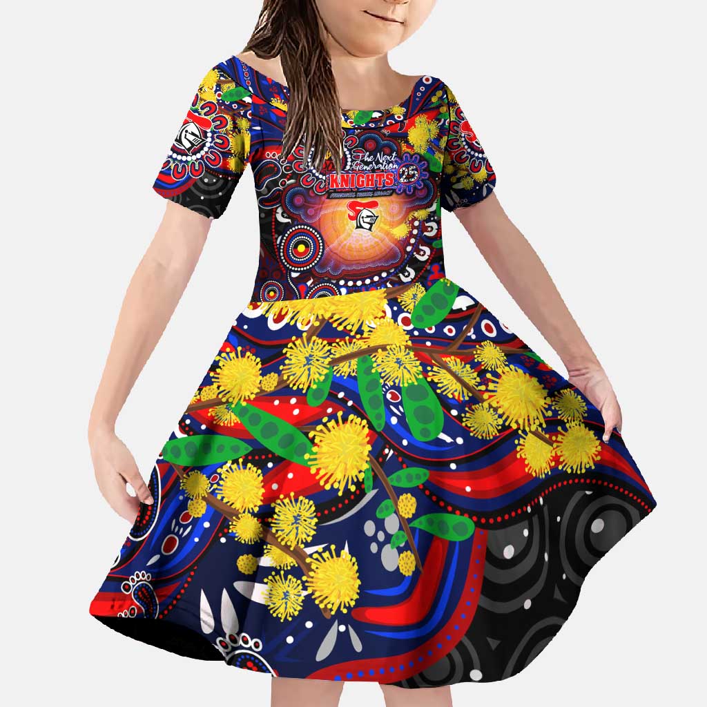 Personalised NAIDOC Week 2025 Knights Rugby Family Matching Tank Maxi Dress and Hawaiian Shirt Aboriginal Dot Painting