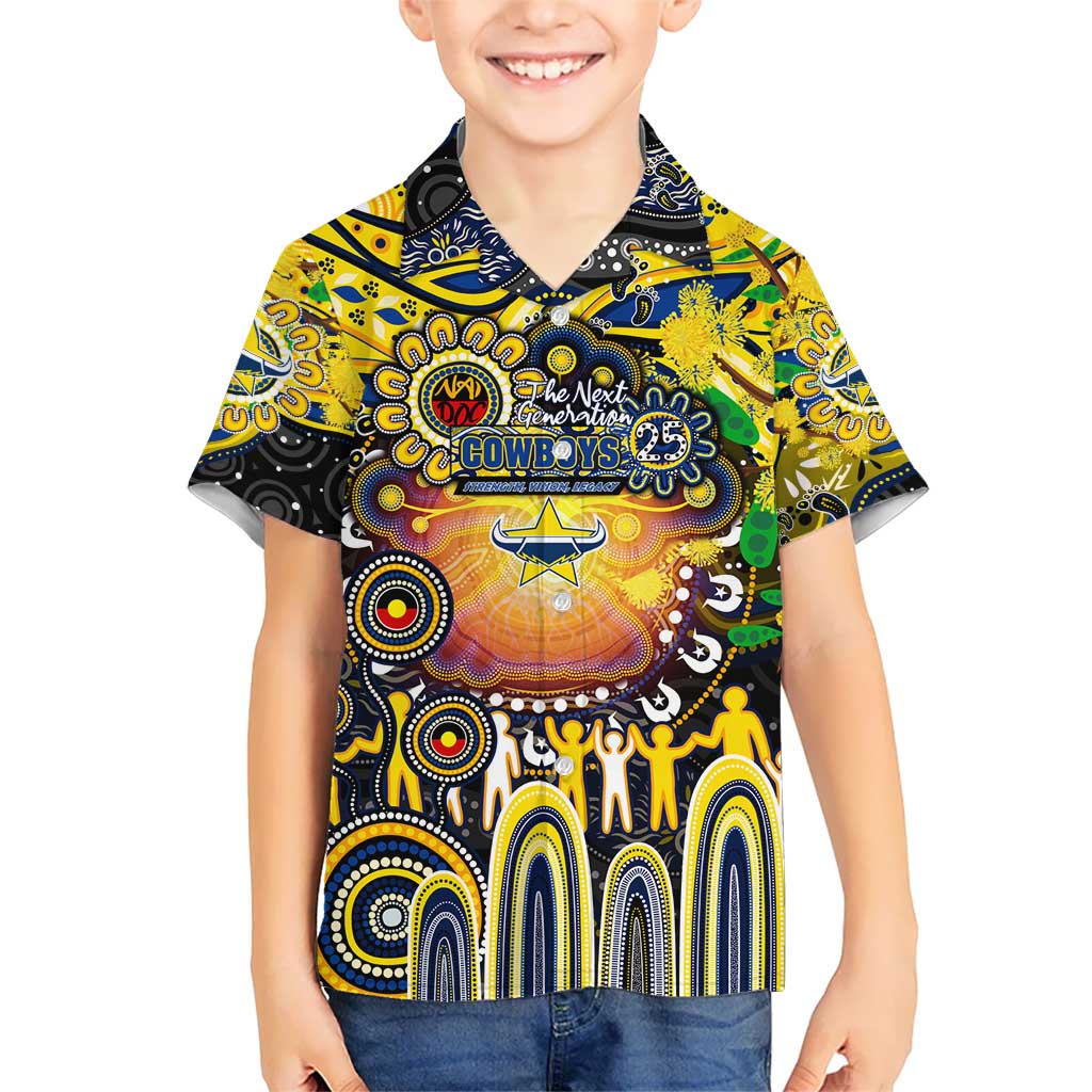 Personalised NAIDOC Week 2025 Cowboys Rugby Hawaiian Shirt Aboriginal Dot Painting