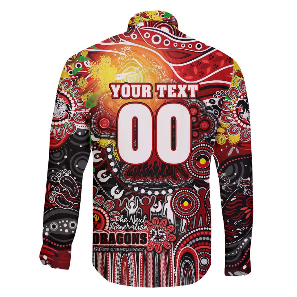 Personalised NAIDOC Week 2025 Dragons Rugby Family Matching Tank Maxi Dress and Hawaiian Shirt Aboriginal Dot Painting