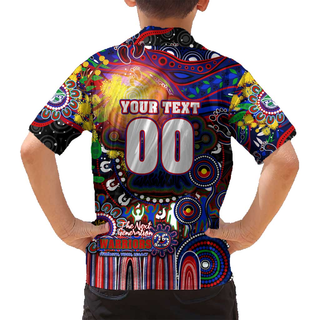 Personalised NAIDOC Week 2025 Warriors Rugby Family Matching Tank Maxi Dress and Hawaiian Shirt Aboriginal Dot Painting