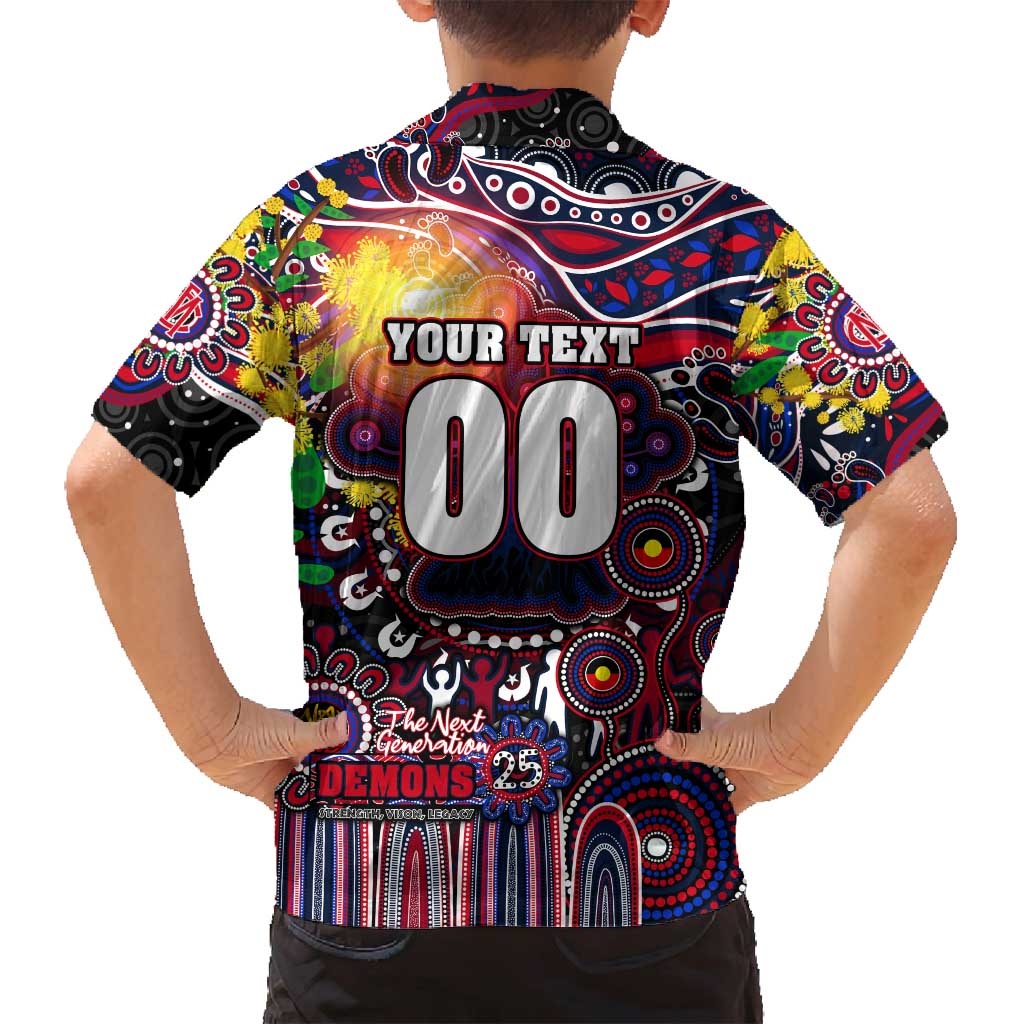 Personalised NAIDOC Week 2025 Demons Football Family Matching Tank Maxi Dress and Hawaiian Shirt Aboriginal Dot Painting