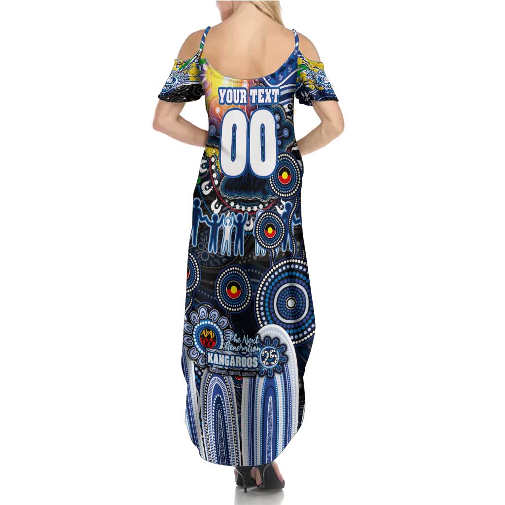 Personalised NAIDOC Week 2025 Kangaroos Football Family Matching Summer Maxi Dress and Hawaiian Shirt Aboriginal Dot Painting