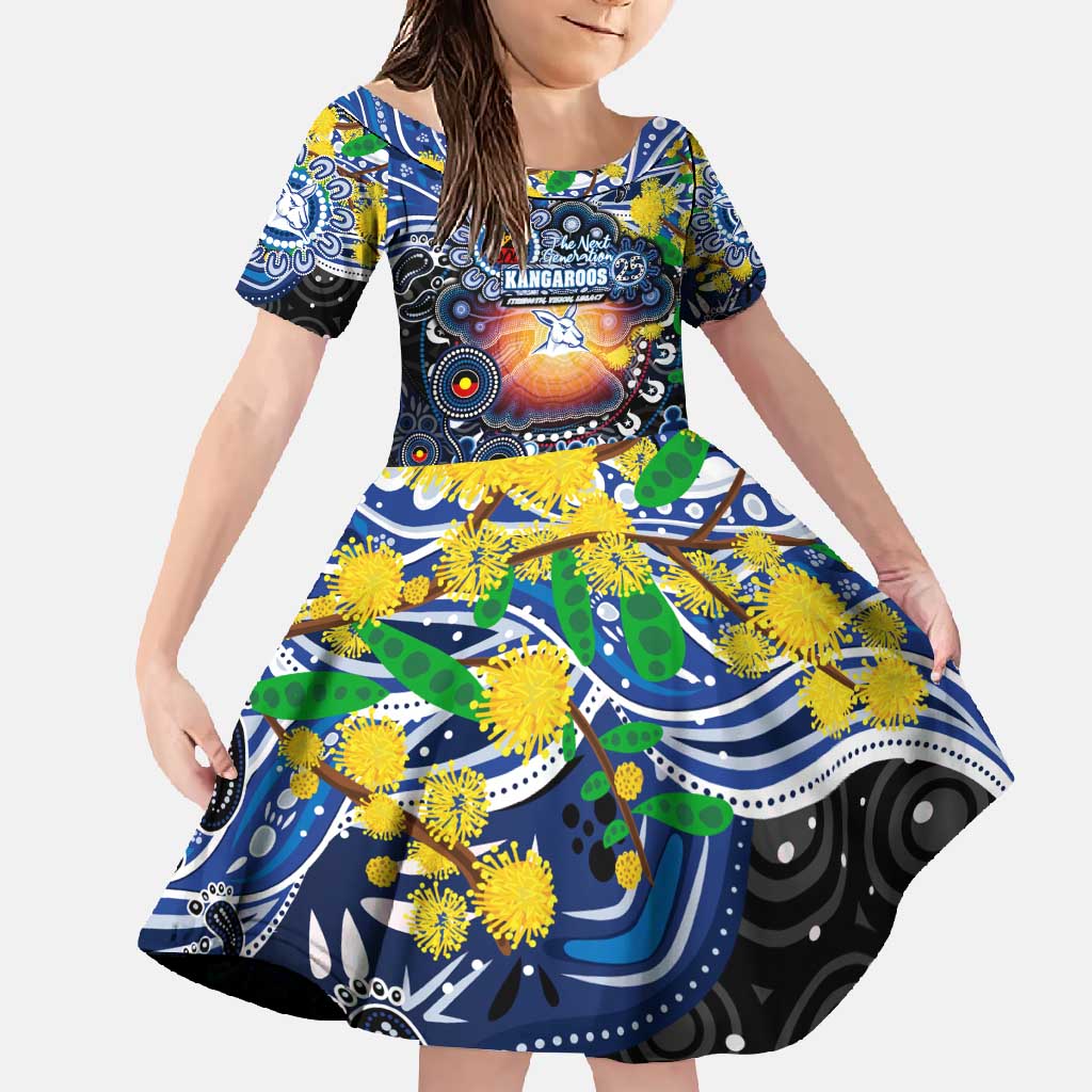 Personalised NAIDOC Week 2025 Kangaroos Football Family Matching Tank Maxi Dress and Hawaiian Shirt Aboriginal Dot Painting