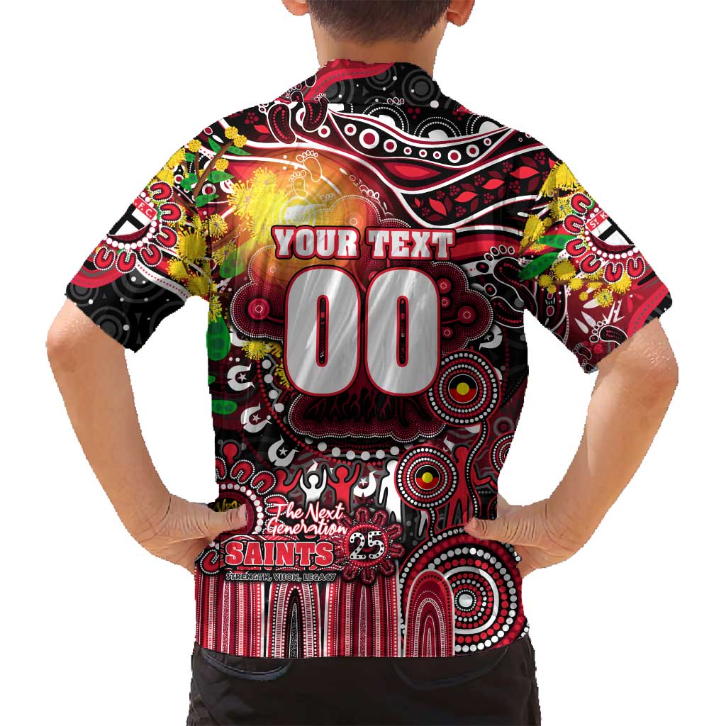 Personalised NAIDOC Week 2025 Saints Football Family Matching Summer Maxi Dress and Hawaiian Shirt Aboriginal Dot Painting