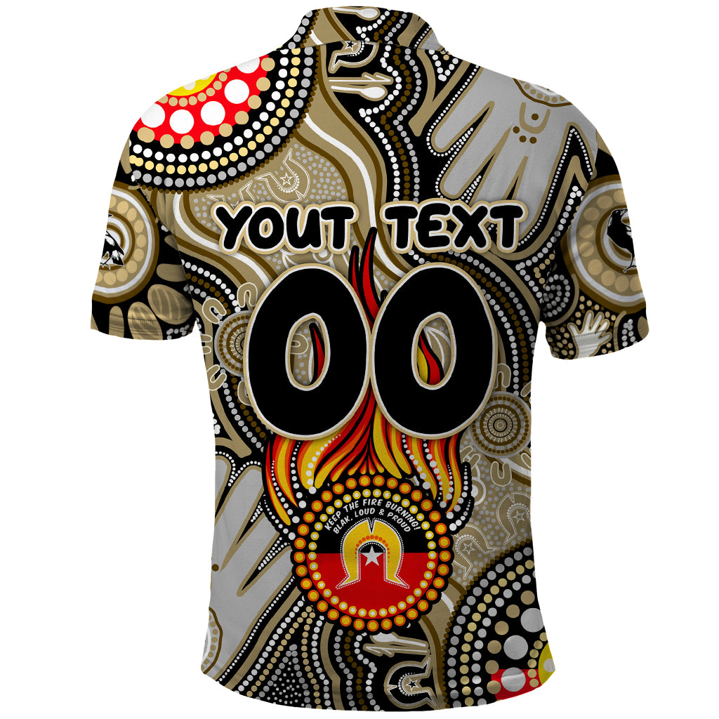 Personalised NAIDOC Week 2024 Collingwood Magpies Polo Shirt Australian Aboriginal Hand Painting