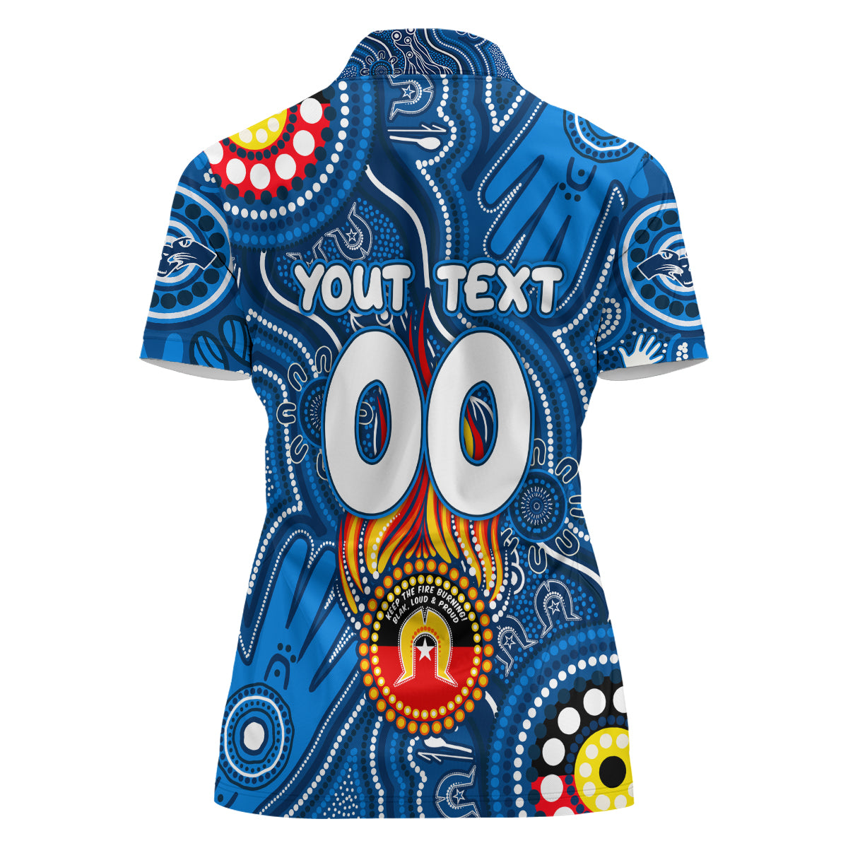 Personalised NAIDOC Week 2024 Geelong Cats Women Polo Shirt Australian Aboriginal Hand Painting