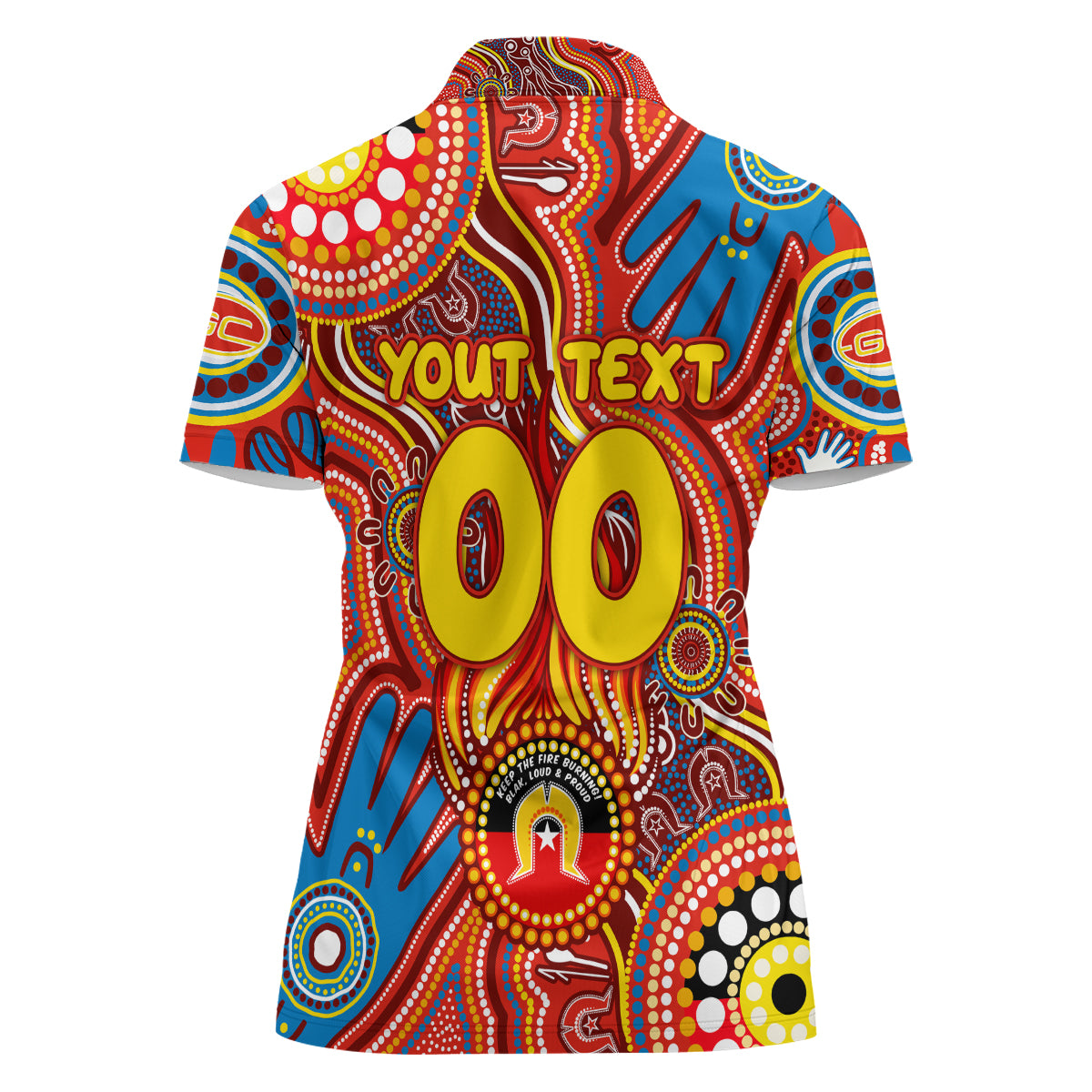 Personalised NAIDOC Week 2024 Gold Coast Suns Women Polo Shirt Australian Aboriginal Hand Painting