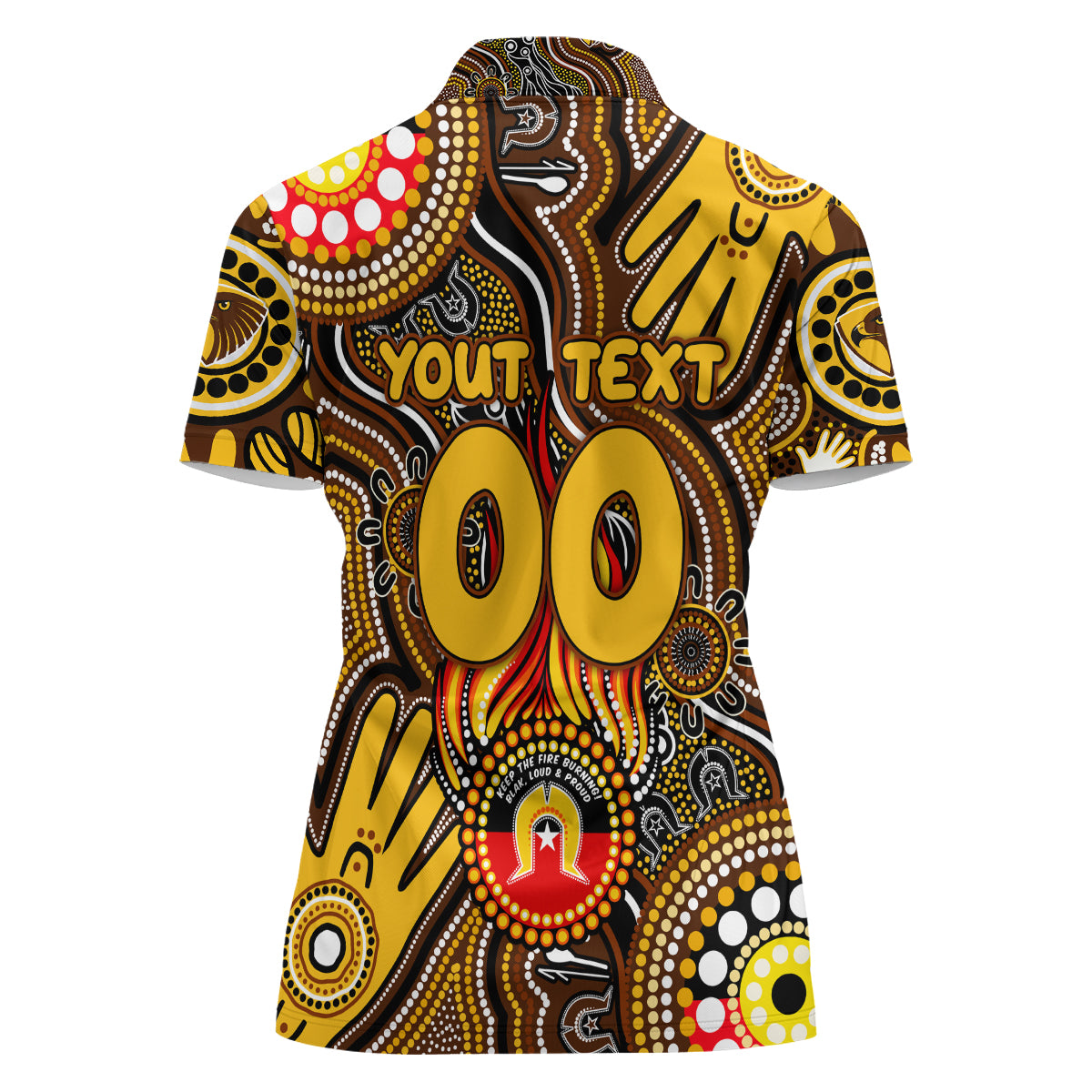 Personalised NAIDOC Week 2024 Hawthorn Hawks Women Polo Shirt Australian Aboriginal Hand Painting