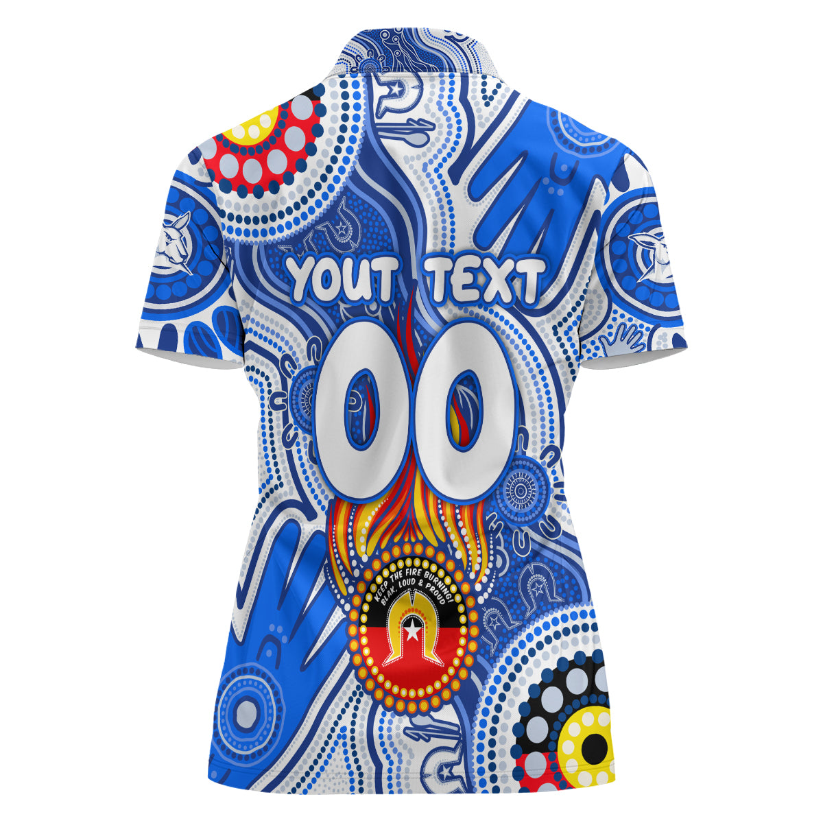 Personalised NAIDOC Week 2024 Melbourne Demons Women Polo Shirt Australian Aboriginal Hand Painting