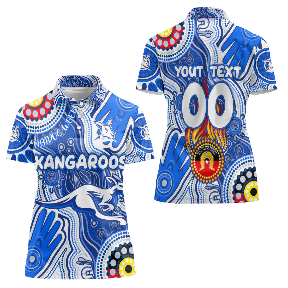 Personalised NAIDOC Week 2024 Melbourne Demons Women Polo Shirt Australian Aboriginal Hand Painting