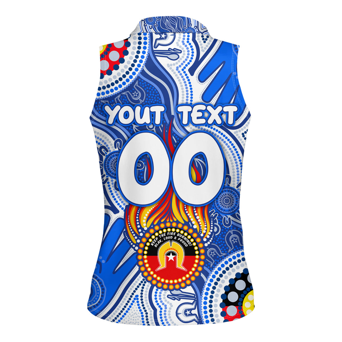 Personalised NAIDOC Week 2024 Melbourne Demons Women Sleeveless Polo Shirt Australian Aboriginal Hand Painting