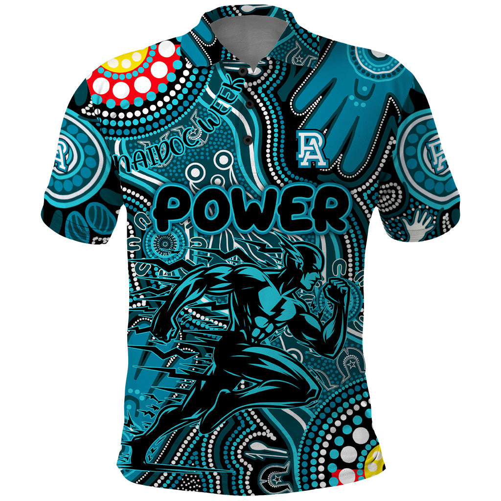 Personalised NAIDOC Week 2024 Port Adelaide Power Polo Shirt Australian Aboriginal Hand Painting