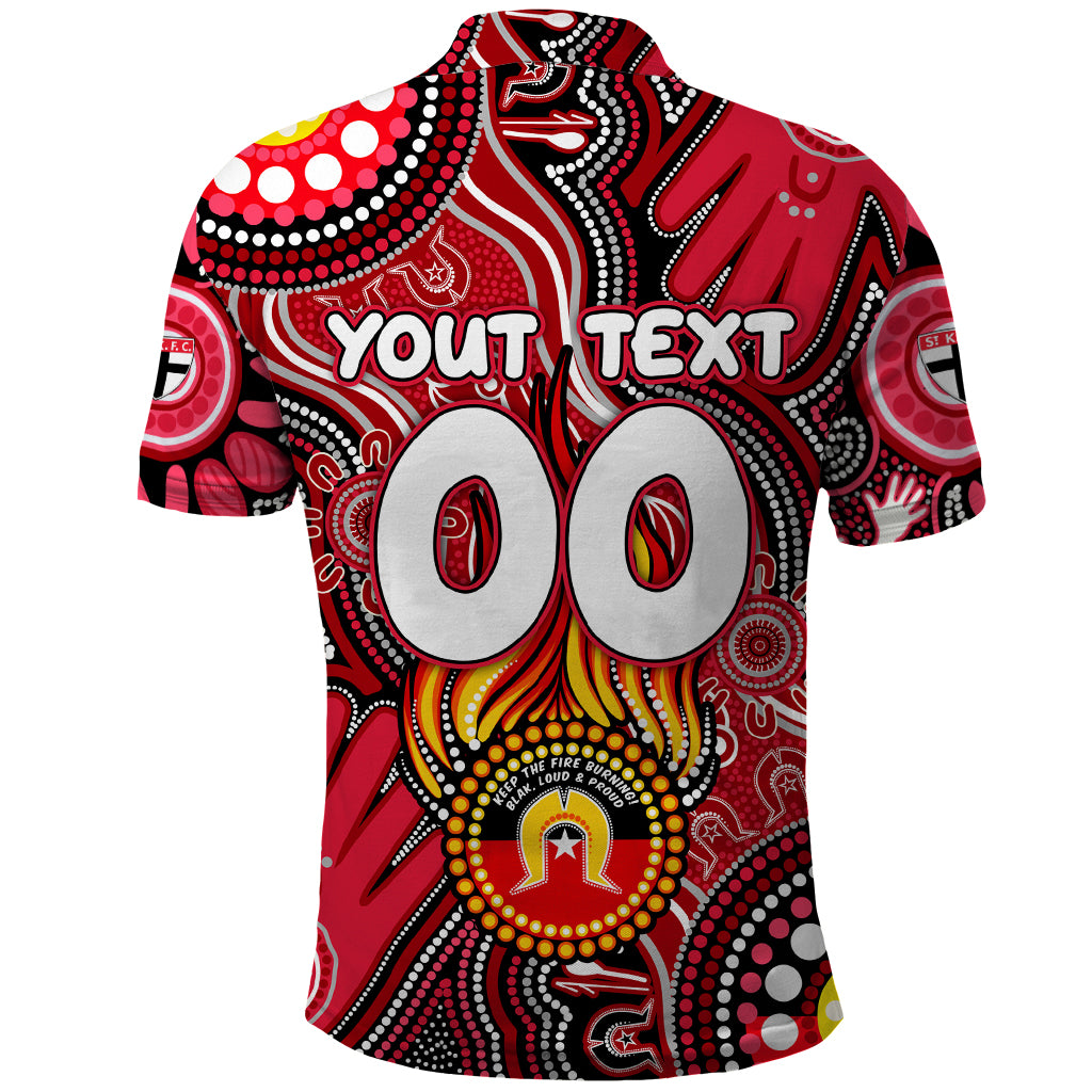 Personalised NAIDOC Week 2024 St Kilda Saints Polo Shirt Australian Aboriginal Hand Painting