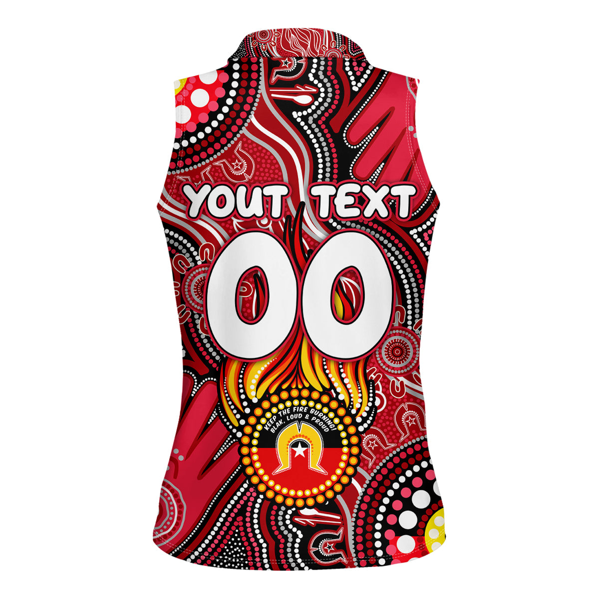 Personalised NAIDOC Week 2024 St Kilda Saints Women Sleeveless Polo Shirt Australian Aboriginal Hand Painting