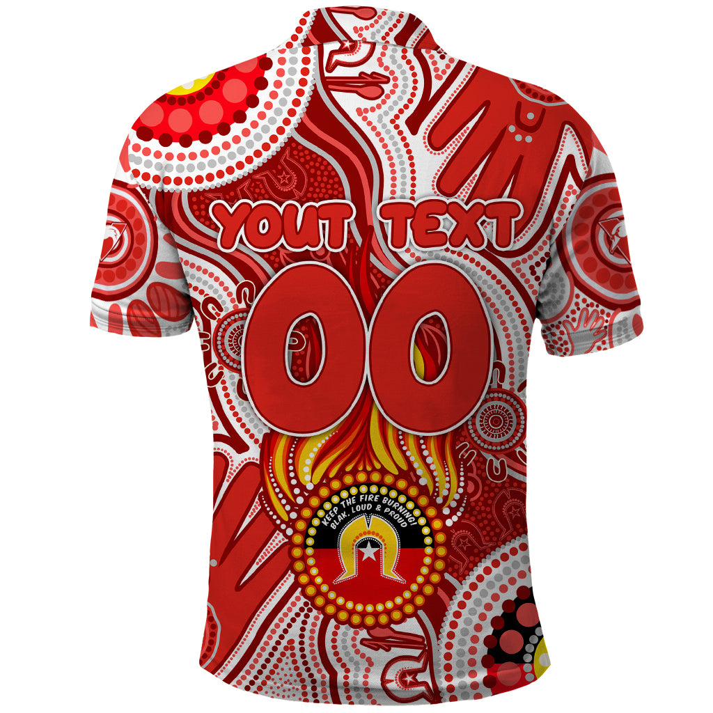 Personalised NAIDOC Week 2024 Sydney Swans Polo Shirt Australian Aboriginal Hand Painting