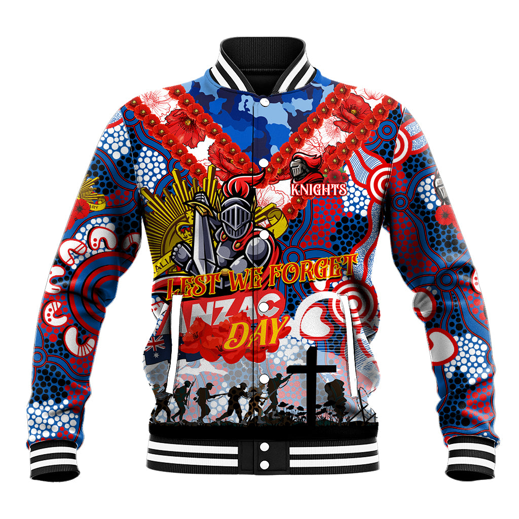 Personalised Knights ANZAC Day Baseball Jacket Aboriginal Rising Sun