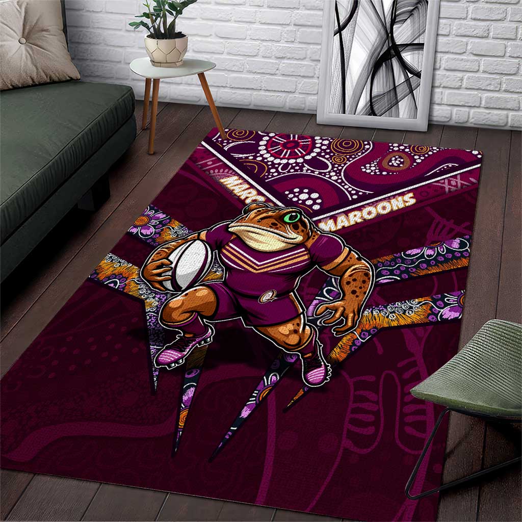 Queensland Maroons Area Rug Mascot Rugby League