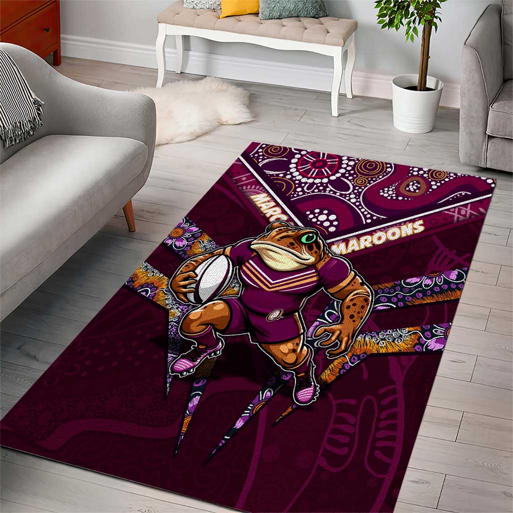 Queensland Maroons Area Rug Mascot Rugby League