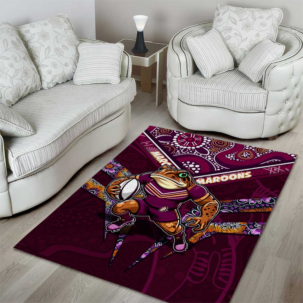 Queensland Maroons Area Rug Mascot Rugby League