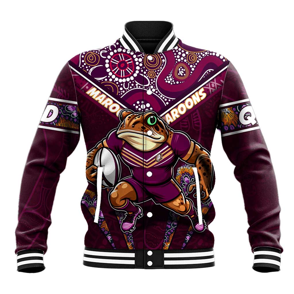 Personalised Queensland Maroons Baseball Jacket Mascot Rugby League