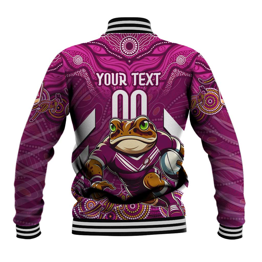 Custom Maroons Cane Toad Baseball Jacket Queensland Rugby