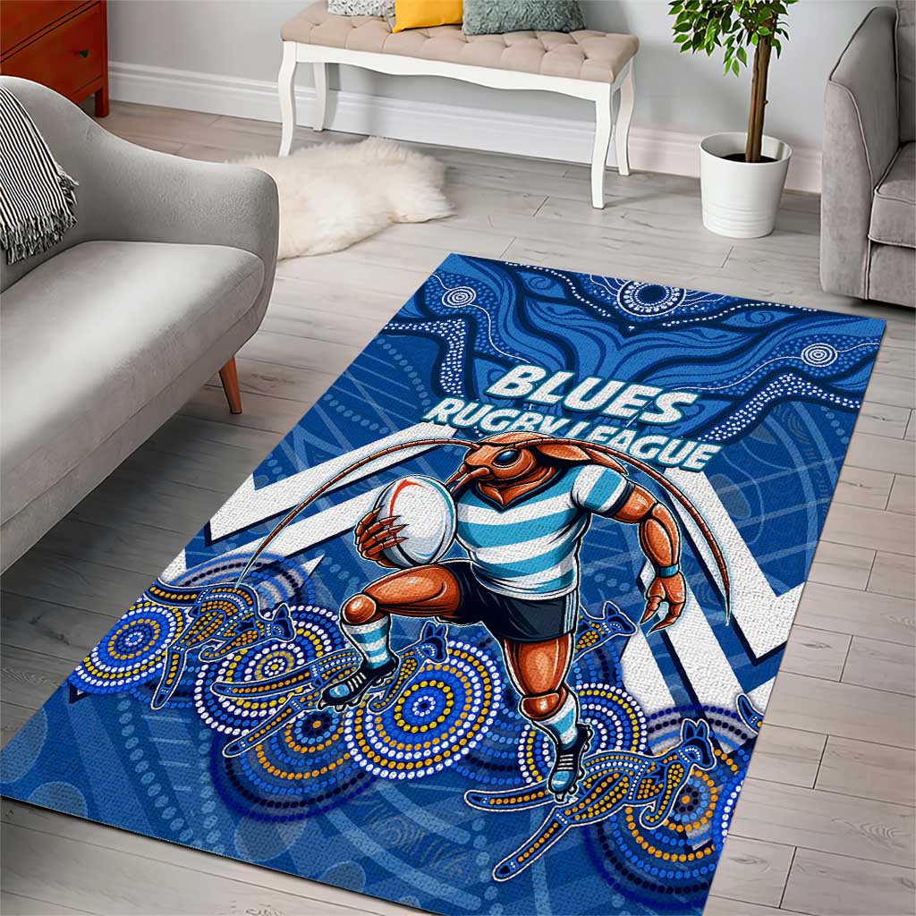 Custom Blues Cockroaches Area Rug New South Wales Rugby