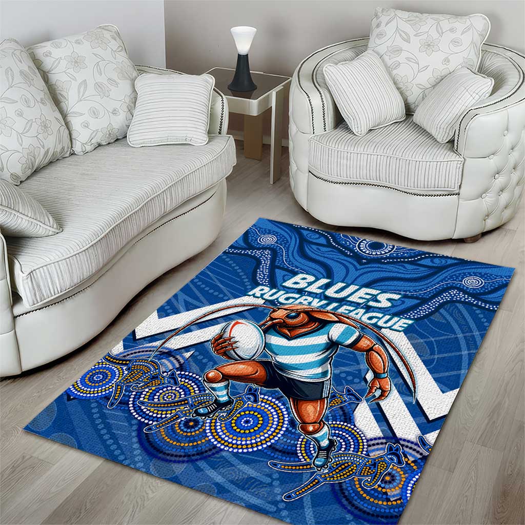 Custom Blues Cockroaches Area Rug New South Wales Rugby