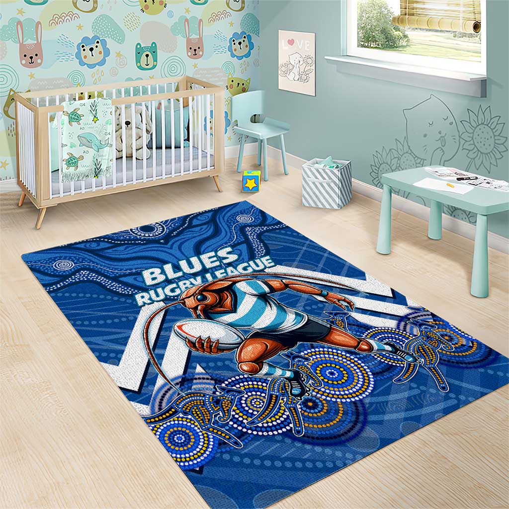 Custom Blues Cockroaches Area Rug New South Wales Rugby