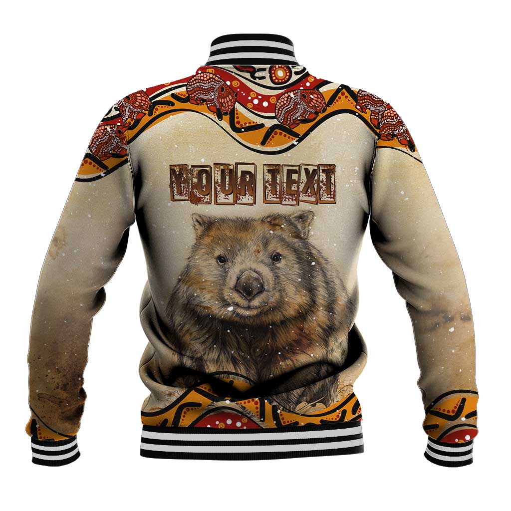 I Love Wombat Baseball Jacket Australian Aboriginal Art