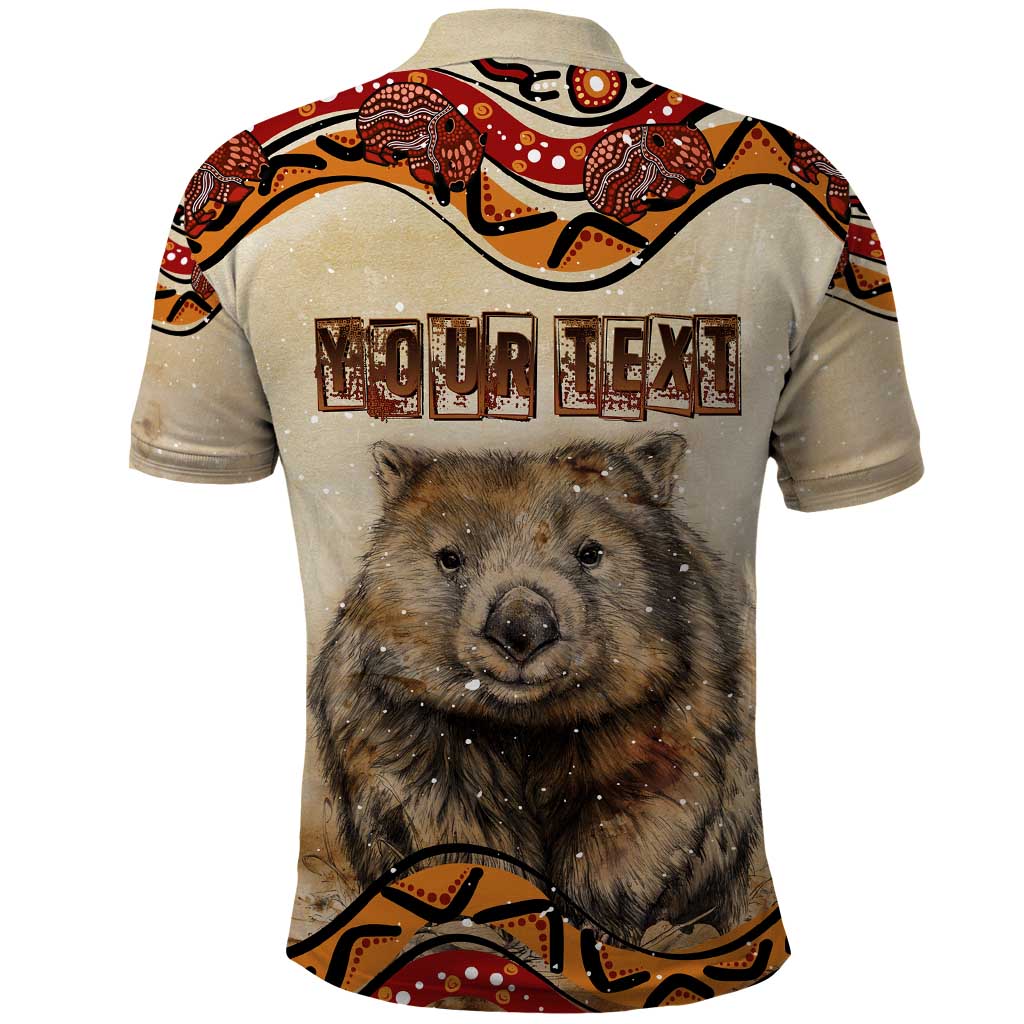 I Love Wombat Polo Shirt Australian Aboriginal Art