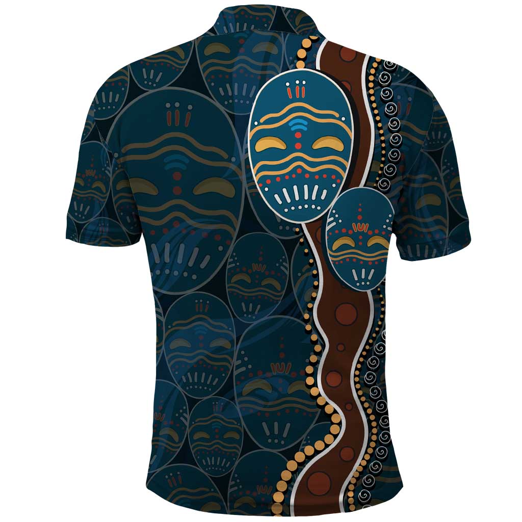 Aboriginal Masks Art Polo Shirt Australian Indigenous