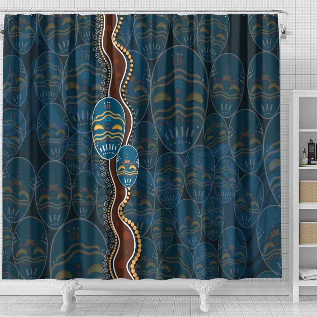 Aboriginal Masks Art Shower Curtain Australian Indigenous
