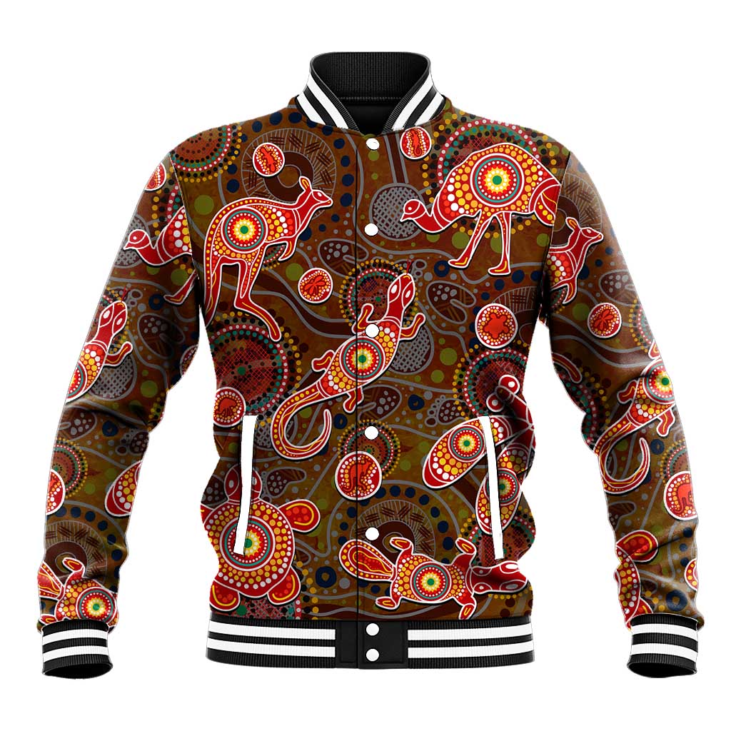 Animal Australia Aboriginal Art Baseball Jacket