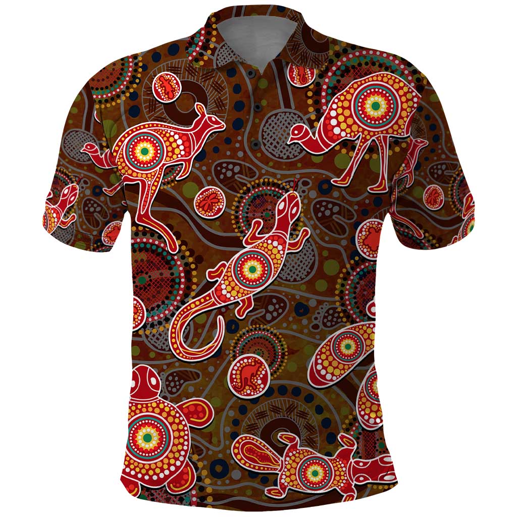 Animal Australia Aboriginal Art Polo Shirt