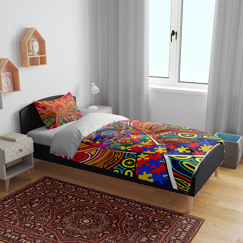 Autism Awareness Australia Adelaide Crows Bedding Set Aboriginal Indigenous Art