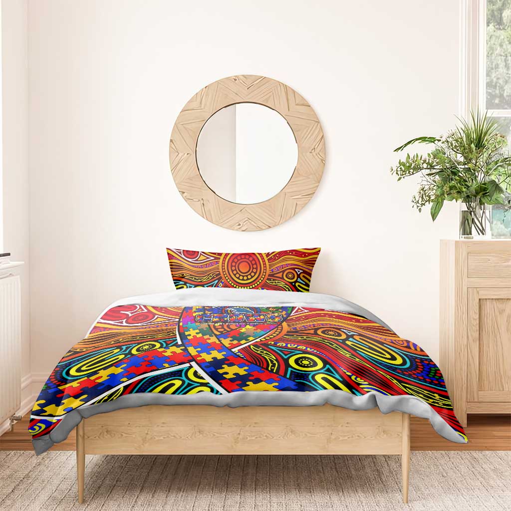 Autism Awareness Australia Adelaide Crows Bedding Set Aboriginal Indigenous Art