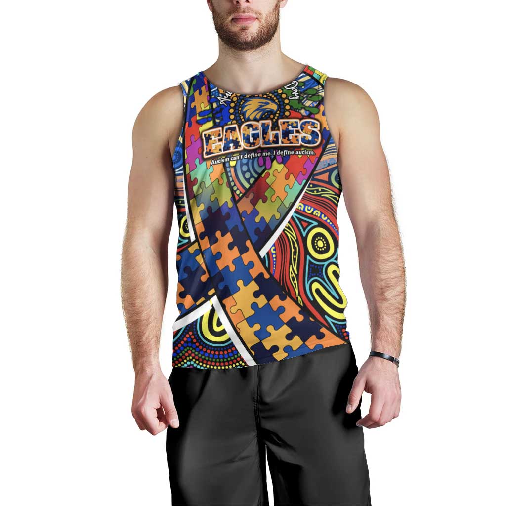 Autism Awareness Australia West Coast Eagles Men Tank Top Aboriginal Indigenous Art