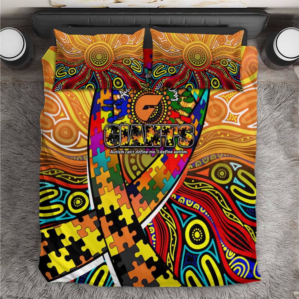 Autism Awareness Australia GWS Giants Bedding Set Aboriginal Indigenous Art