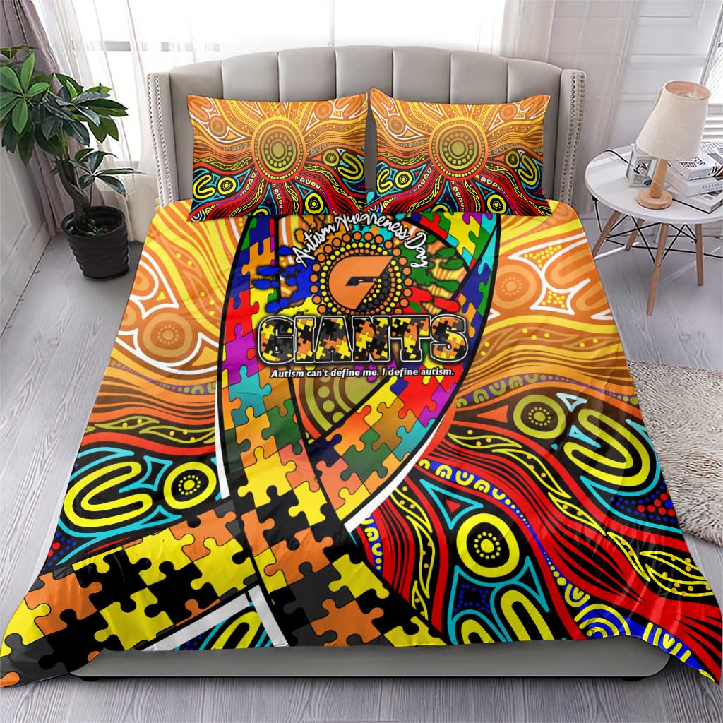 Autism Awareness Australia GWS Giants Bedding Set Aboriginal Indigenous Art