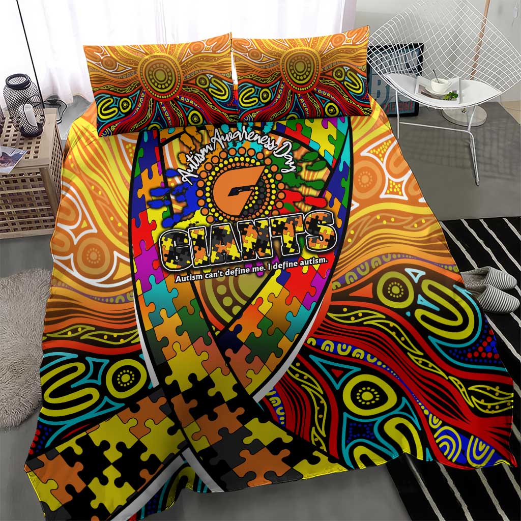 Autism Awareness Australia GWS Giants Bedding Set Aboriginal Indigenous Art