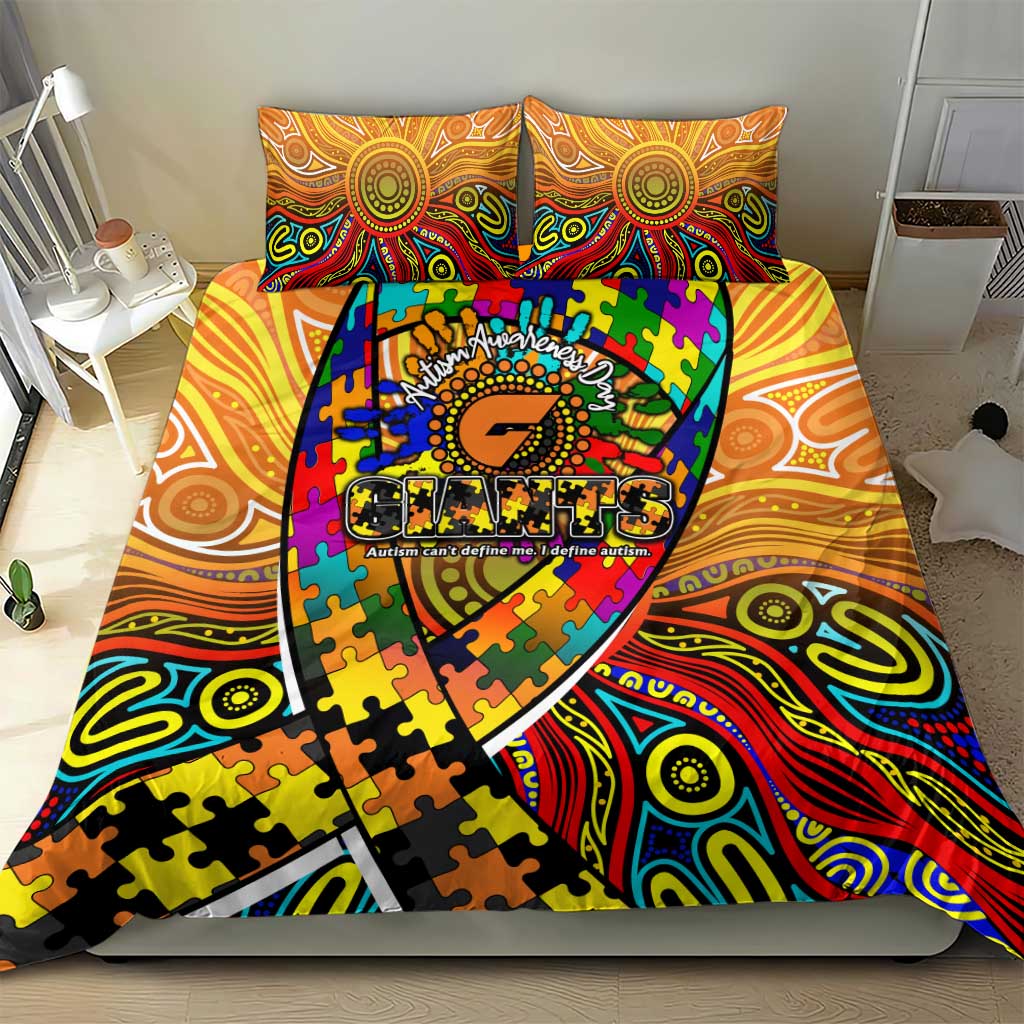 Autism Awareness Australia GWS Giants Bedding Set Aboriginal Indigenous Art