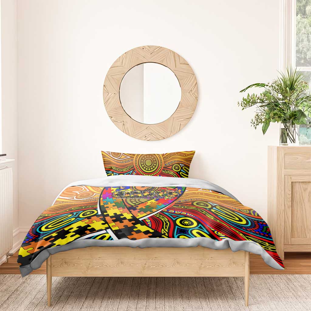 Autism Awareness Australia GWS Giants Bedding Set Aboriginal Indigenous Art