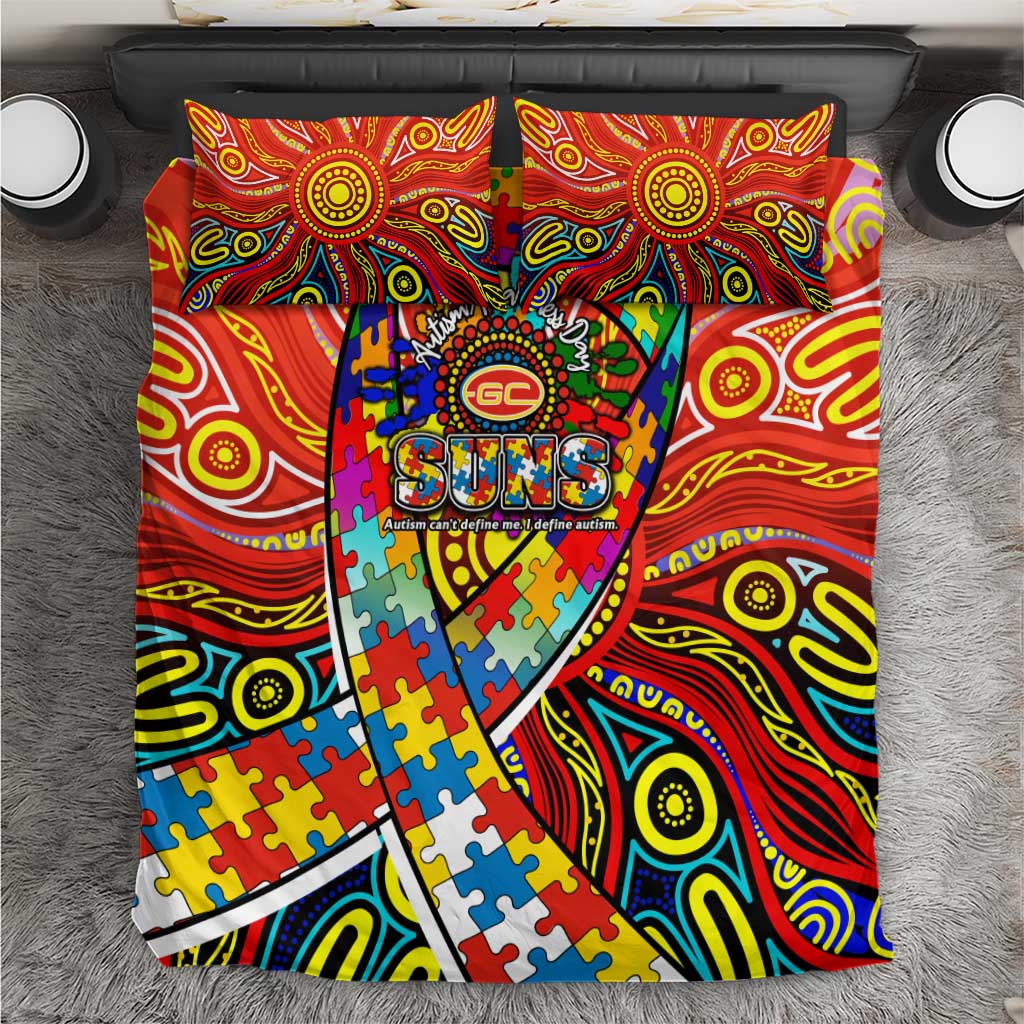 Autism Awareness Australia Gold Coast Suns Bedding Set Aboriginal Indigenous Art