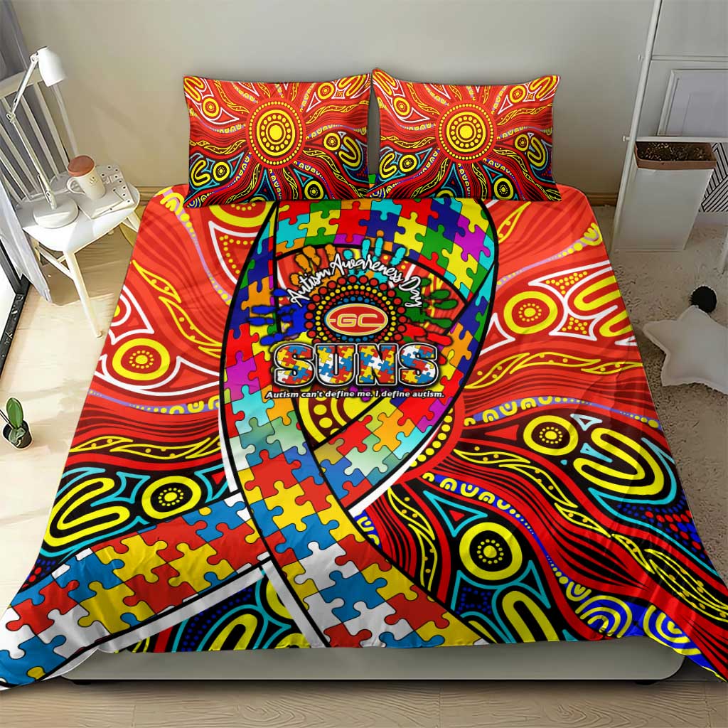 Autism Awareness Australia Gold Coast Suns Bedding Set Aboriginal Indigenous Art