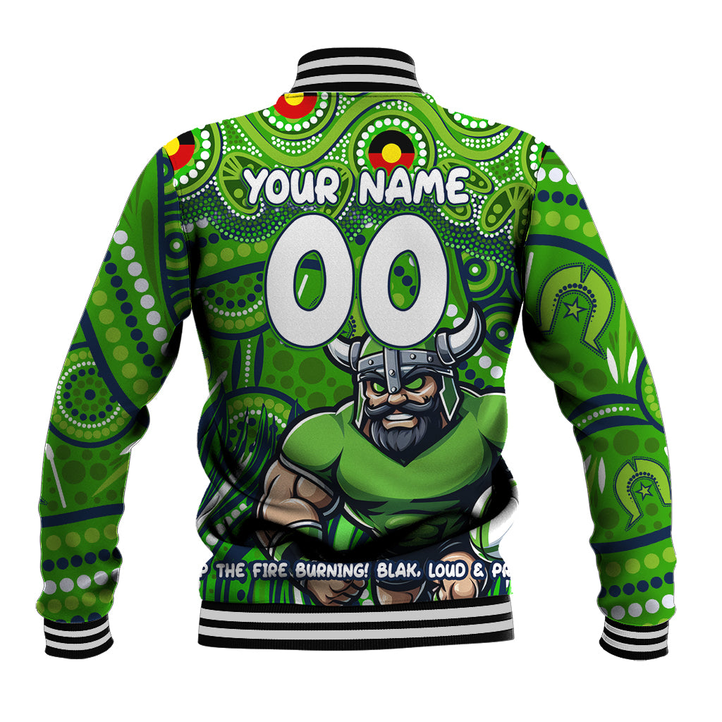 Custom Australia NAIDOC Week 2024 Baseball Jacket Canberra Raiders Mascot Keep The Fire Burning