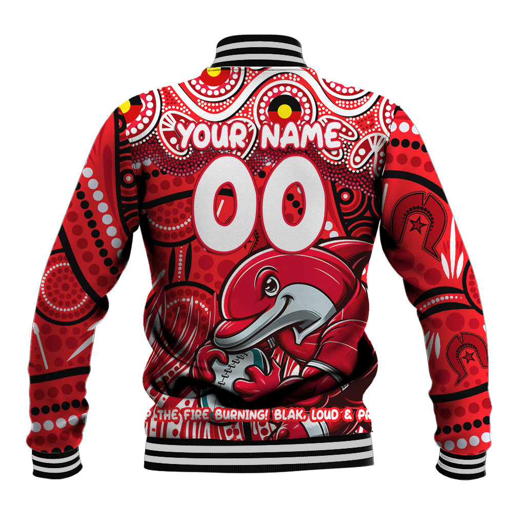 Custom Australia NAIDOC Week 2024 Baseball Jacket Dolphins Mascot Keep The Fire Burning