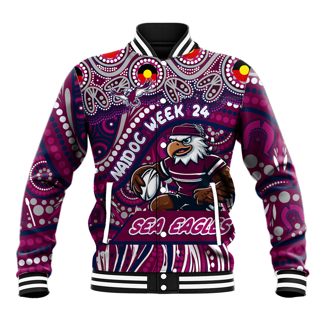 Custom Australia NAIDOC Week 2024 Baseball Jacket Sea Eagles Mascot Keep The Fire Burning